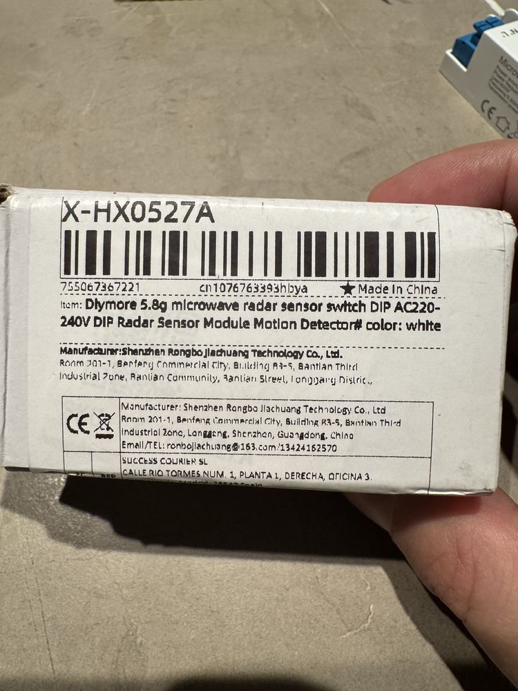 czujnik ruchu mikrofalowy X-HX0527A