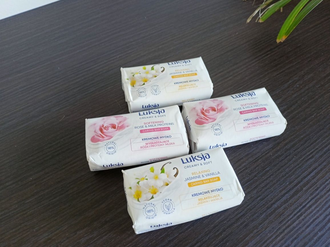 16. Zestaw! Nowe mydła Luksja 4 szt. Creamy & soft