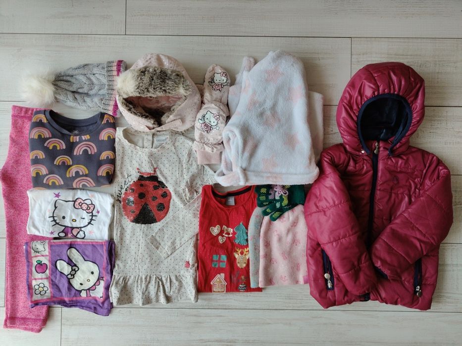 Ubrania dziewczynka 110 116 kurtka