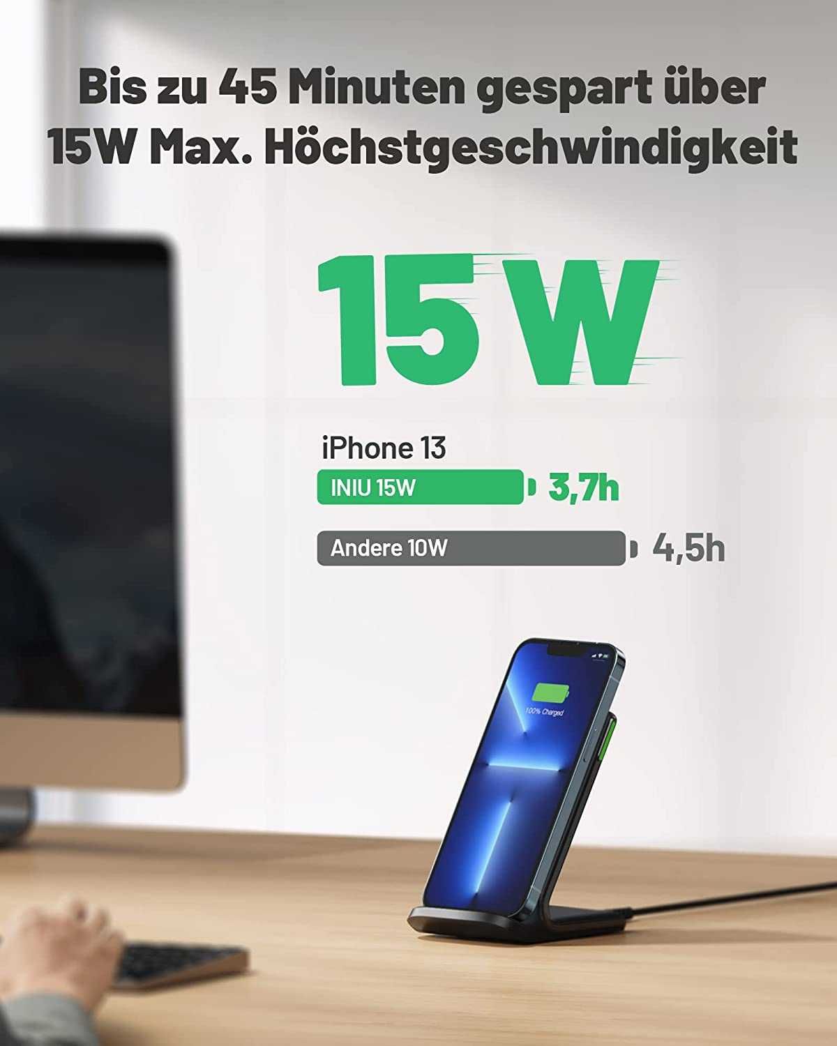 Iniu WI-212 bezprzewodowa ładowarka indukcyjna 15W iPhone Samsung PD