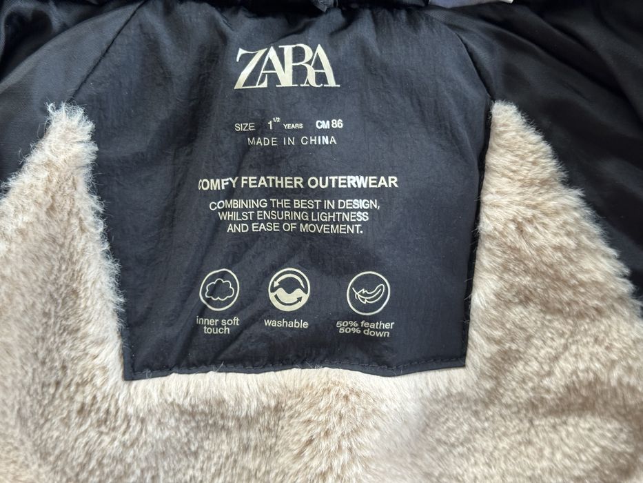 Zara дитяча зимова куртка пух