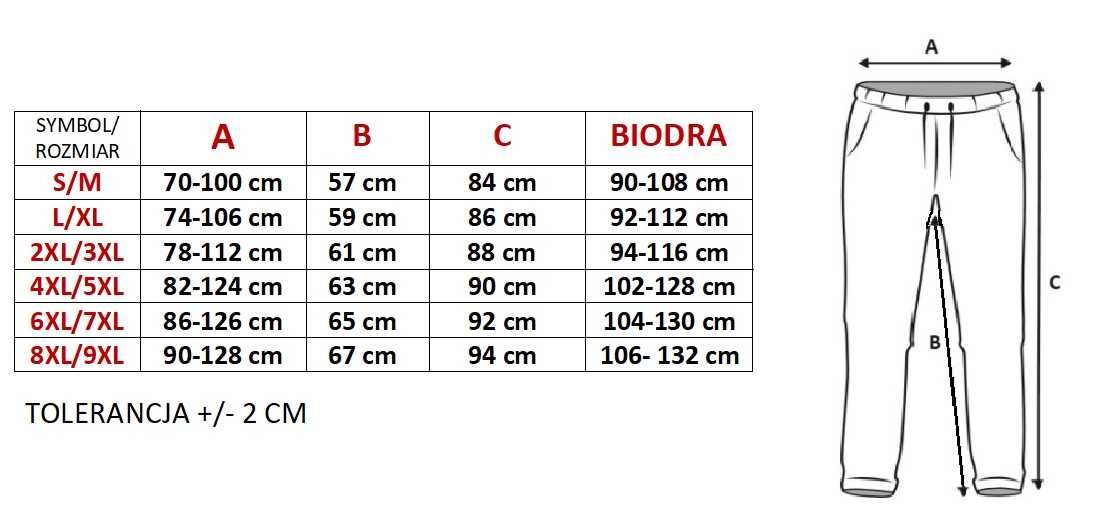 Rewelacyjne spodnie damskie 7/8 elastyczne rozmiary od S do 9XL