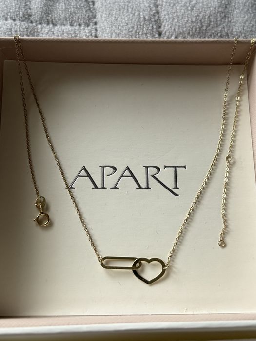 Złoty naszyjnik- ankier serce APART