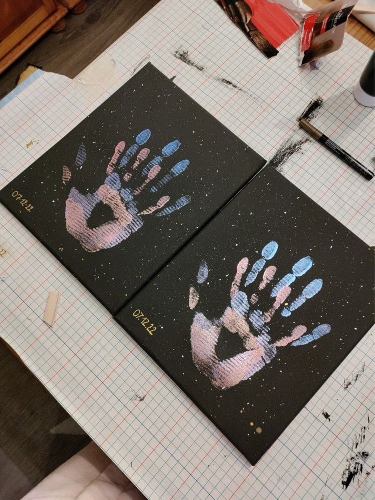 отпечаток рук • набор руки вместе •