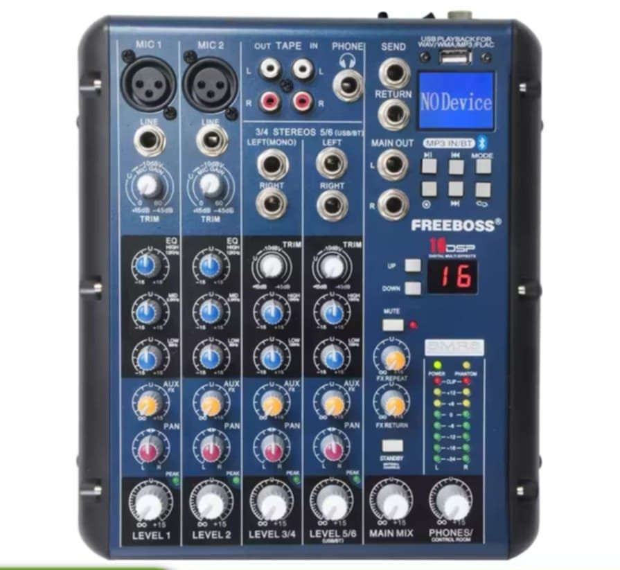 Mixer 4 kanały procesor 16 efektów bluetooth USB NOWY