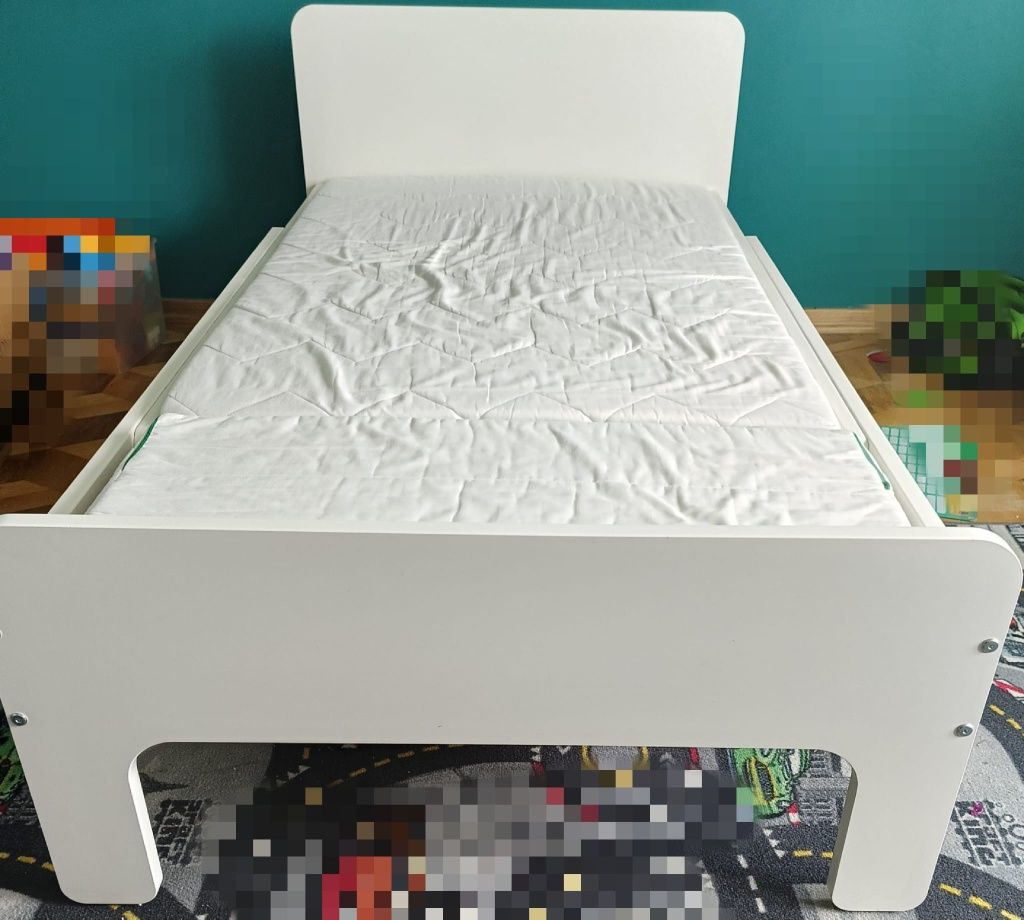 IKEA SLAKT Rozsuwane łòżko dla dziecka z dnem z listew 90x135/170/200