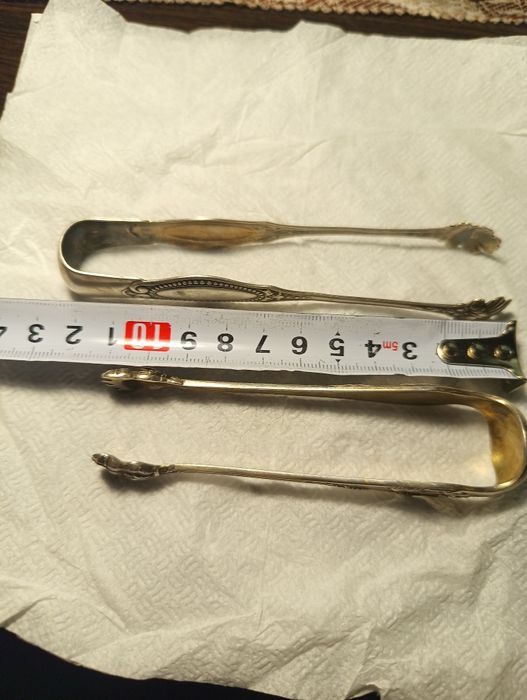 Антикварні срібні щипці для цукру