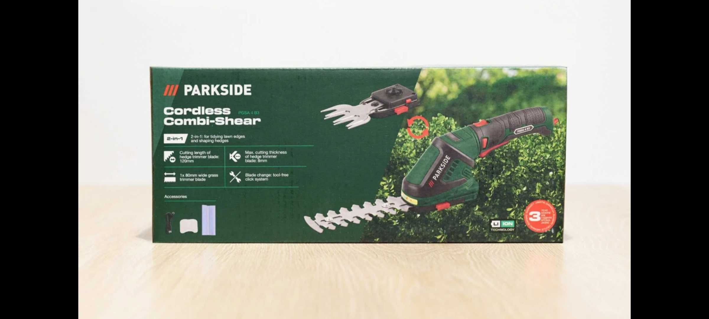Акумуляторні ножиці для трави та кущів PARKSIDE PGSA 4 B3 / кусторез