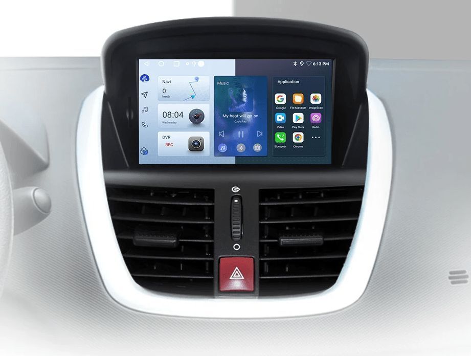 Nowoczesne radio Android do Peugeot 207 207CC V1 Plus 6GB 128GB