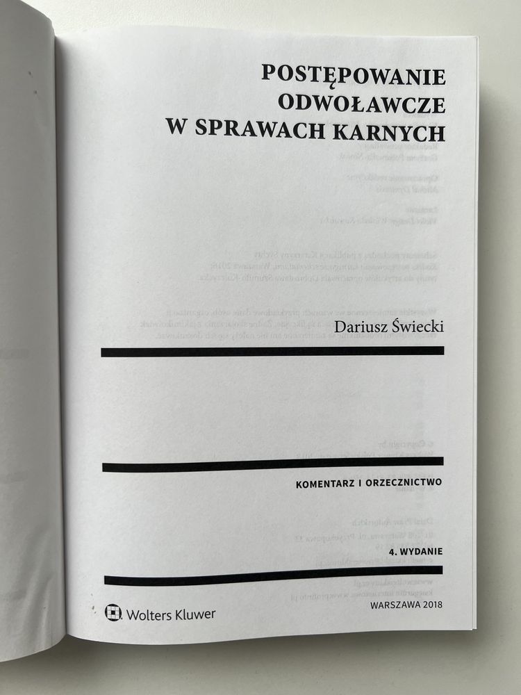 Postępowanie odwoławcze w sprawach karnych D. Świecki