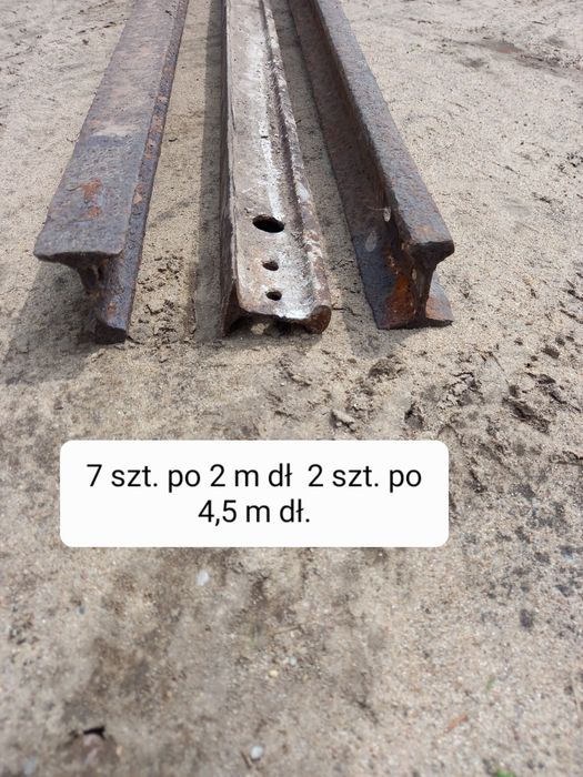 Szyny stalowe z demontażu