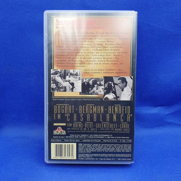 Filmes - Casablanca - Humphrey Bogart e Ingrid Bergman - VHS - VSO
