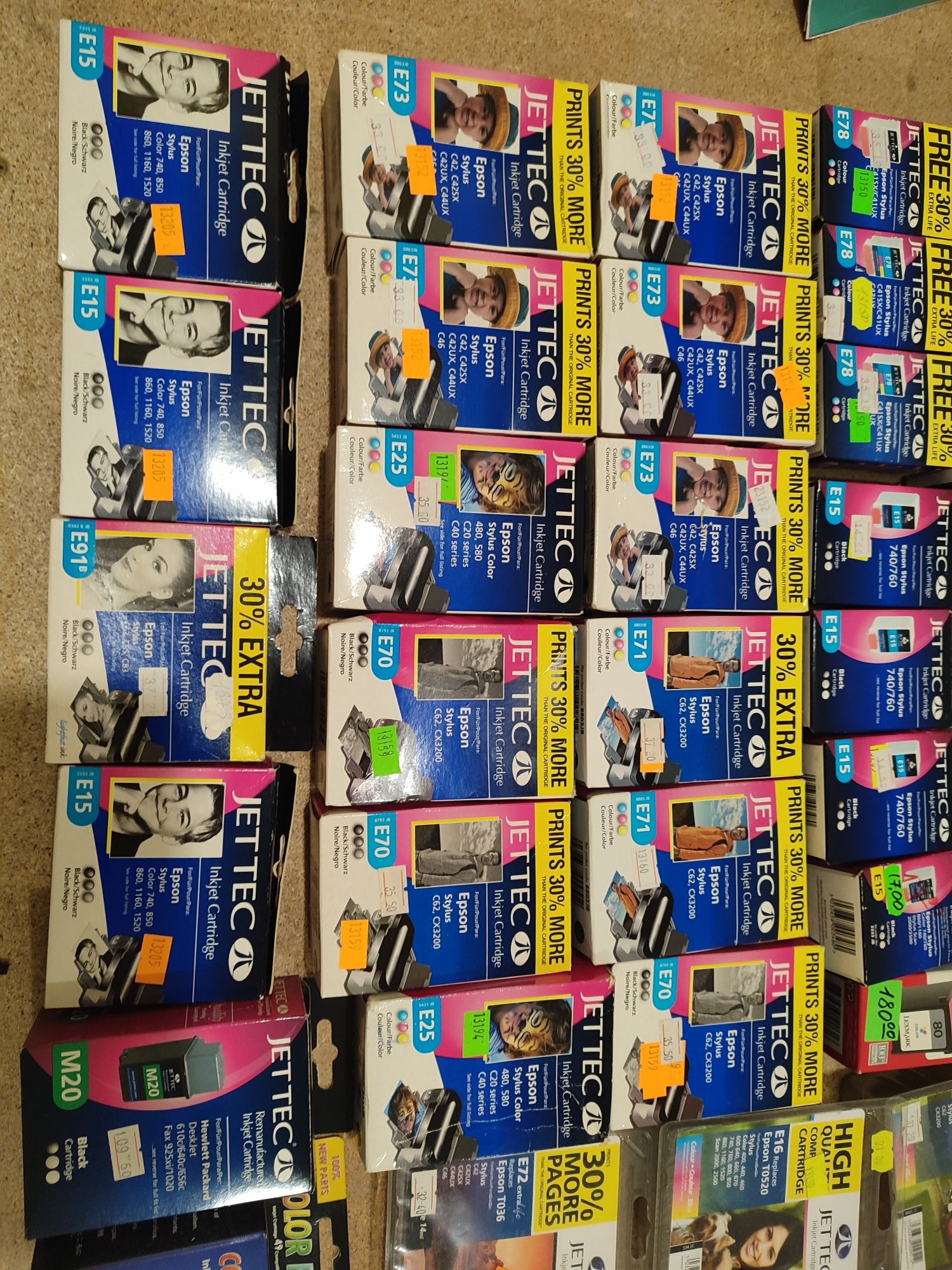 Картриджі одним лотом Epson E14 E15 E16 E25 E70 E71 E72 E73 E77 E78