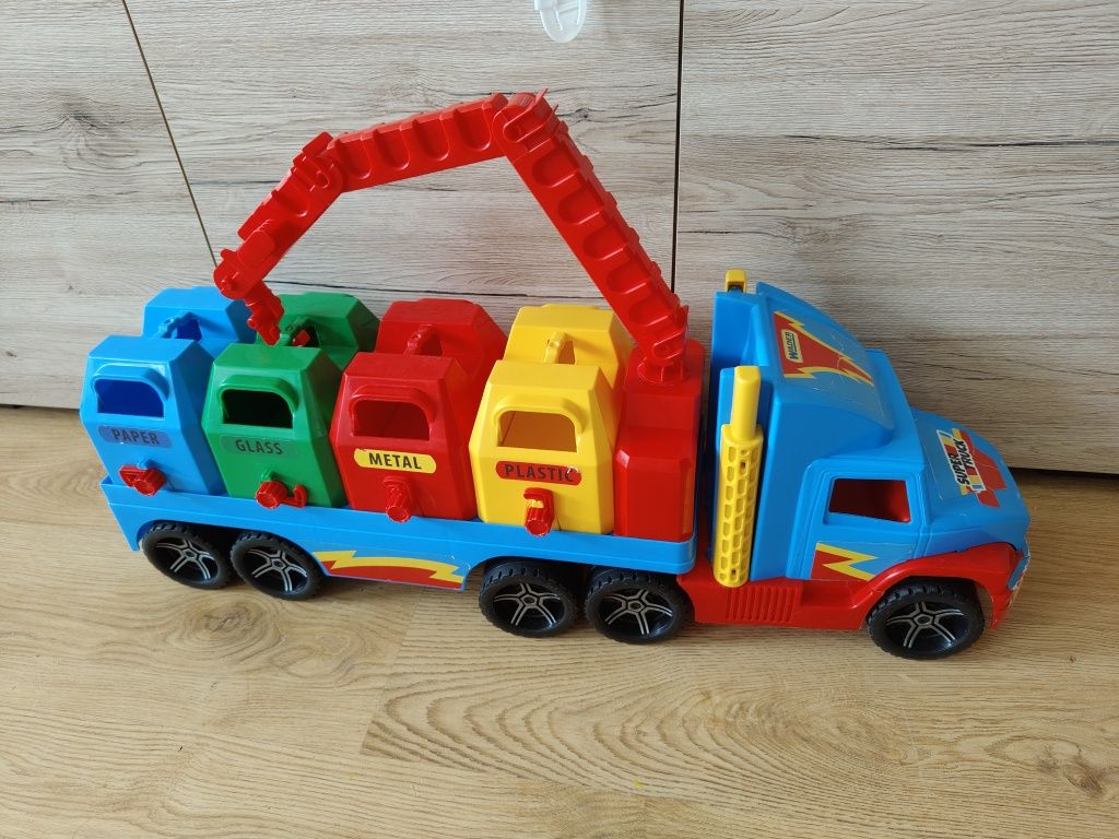 Duże auto śmieciarka Wader