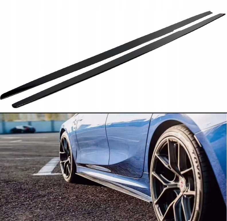 Dokładki Boczne Listwy Pod Progi AC STYLE BMW G20 G21 CARBON / CZARNE