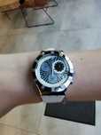Zegarek swatch irony chrono srebrny biały zadbany nowy pasek