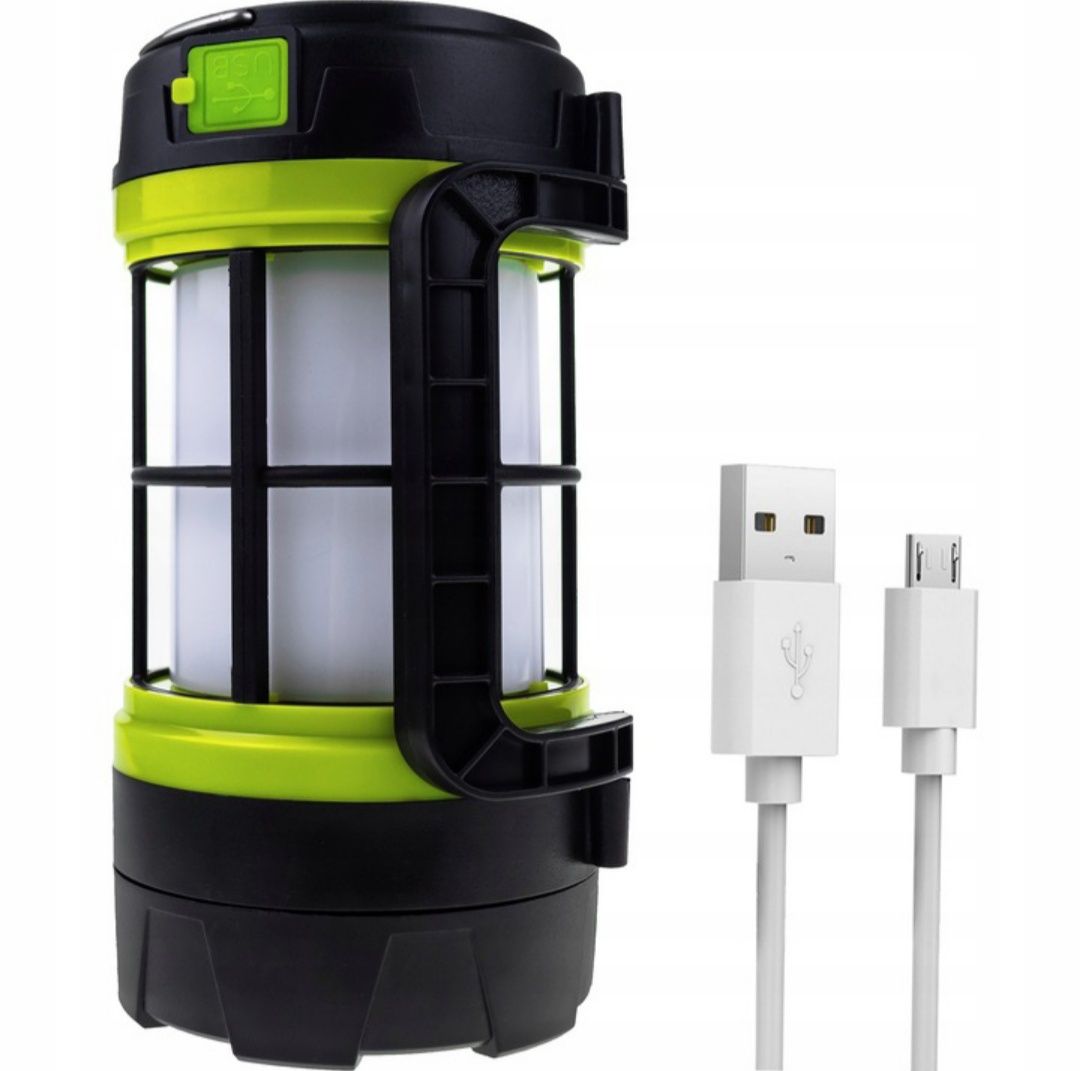 Latarka akumulatorowa solarna turystyczna 20W LED USB szperacz halogen