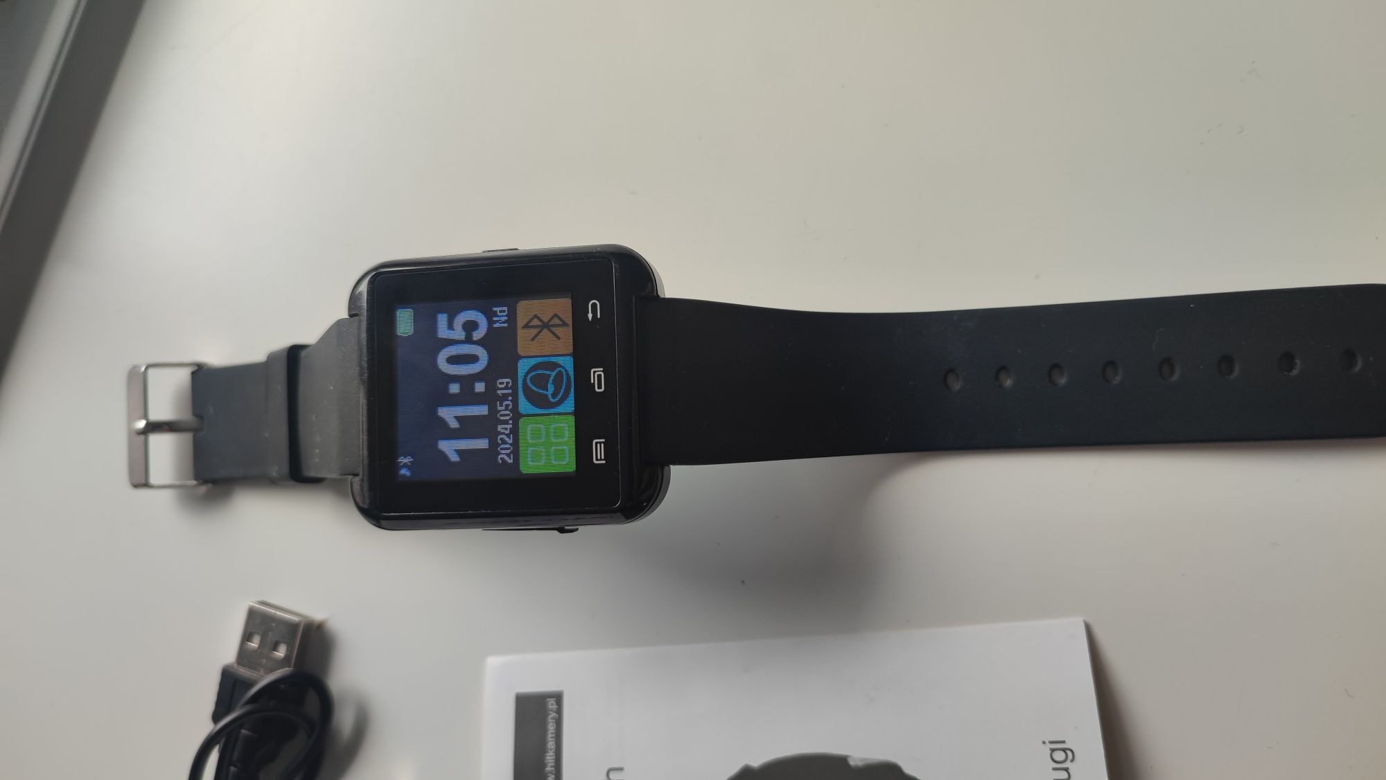 Smartwatch U8 zegarek czarny krokomierz