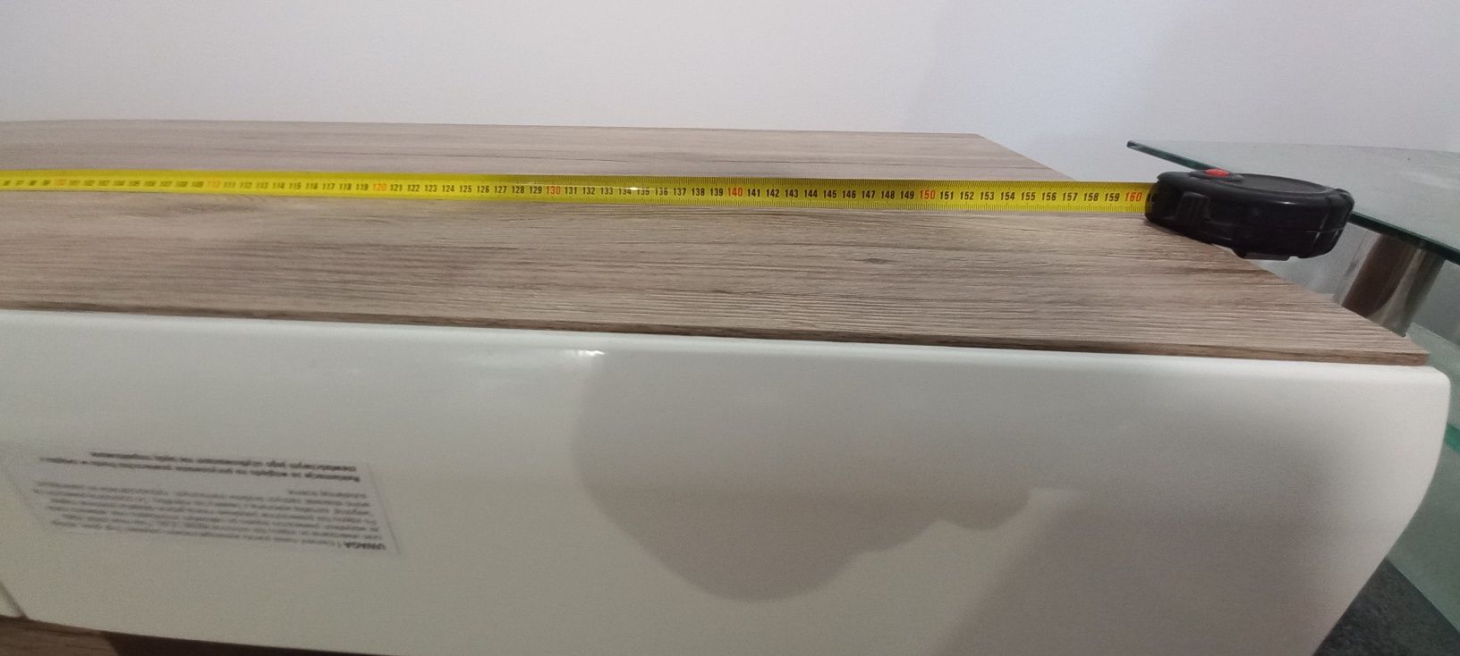 NOWA szafka rtv biały połysk czarny dąb san remo rustykalny 160cm