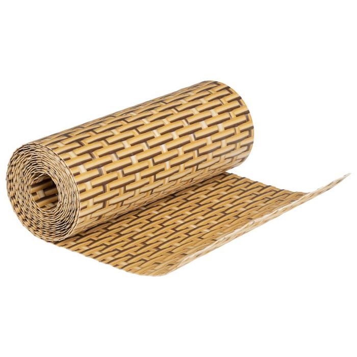 vidaXL Parawany balkonowe, 10 szt., jasnobrązowe, 255x19 cm, rattan PE