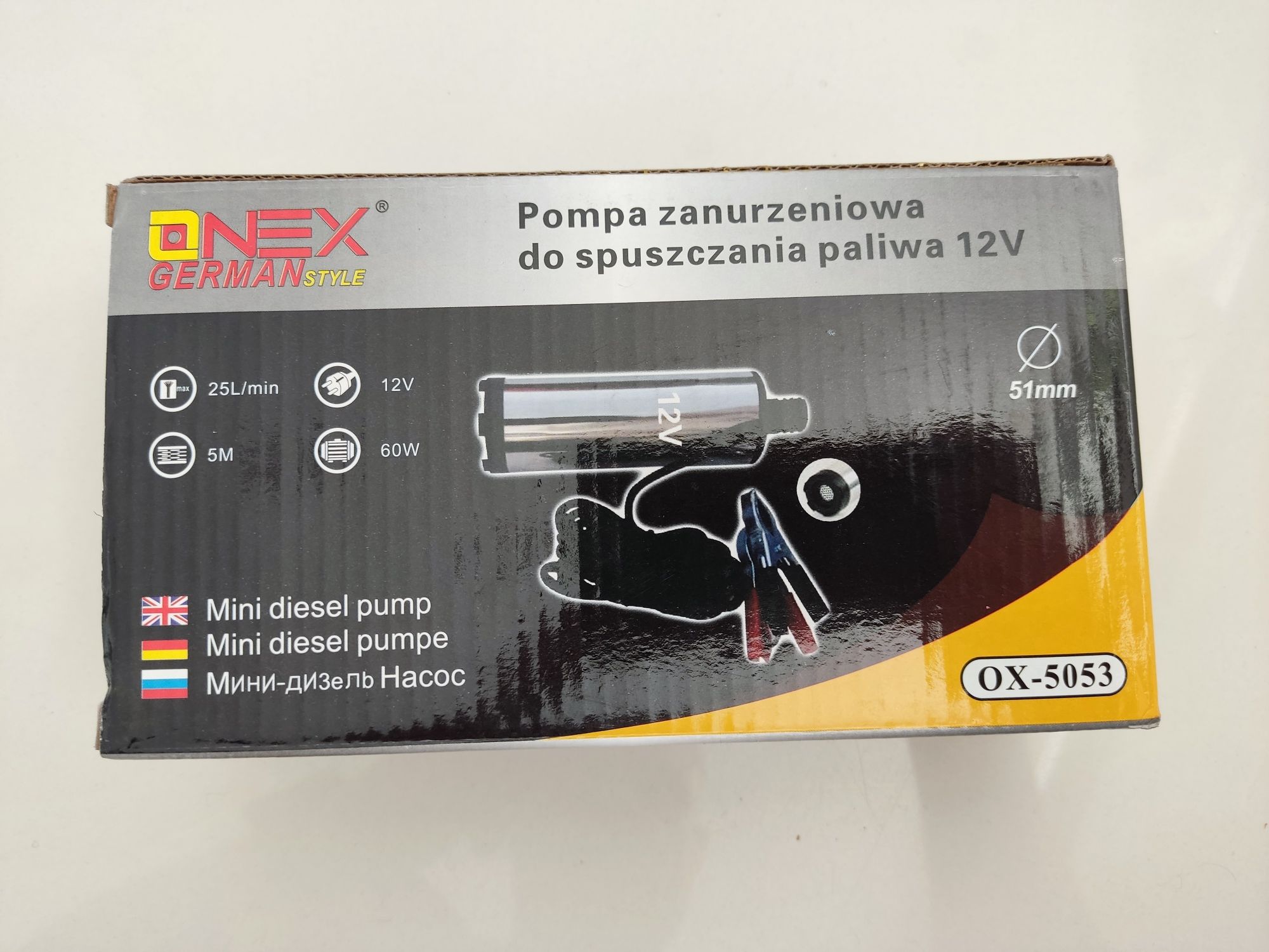 12V Pompa Zanurzeniowa Głębinowa do Paliwa Ropy Wody Oleju Off Road