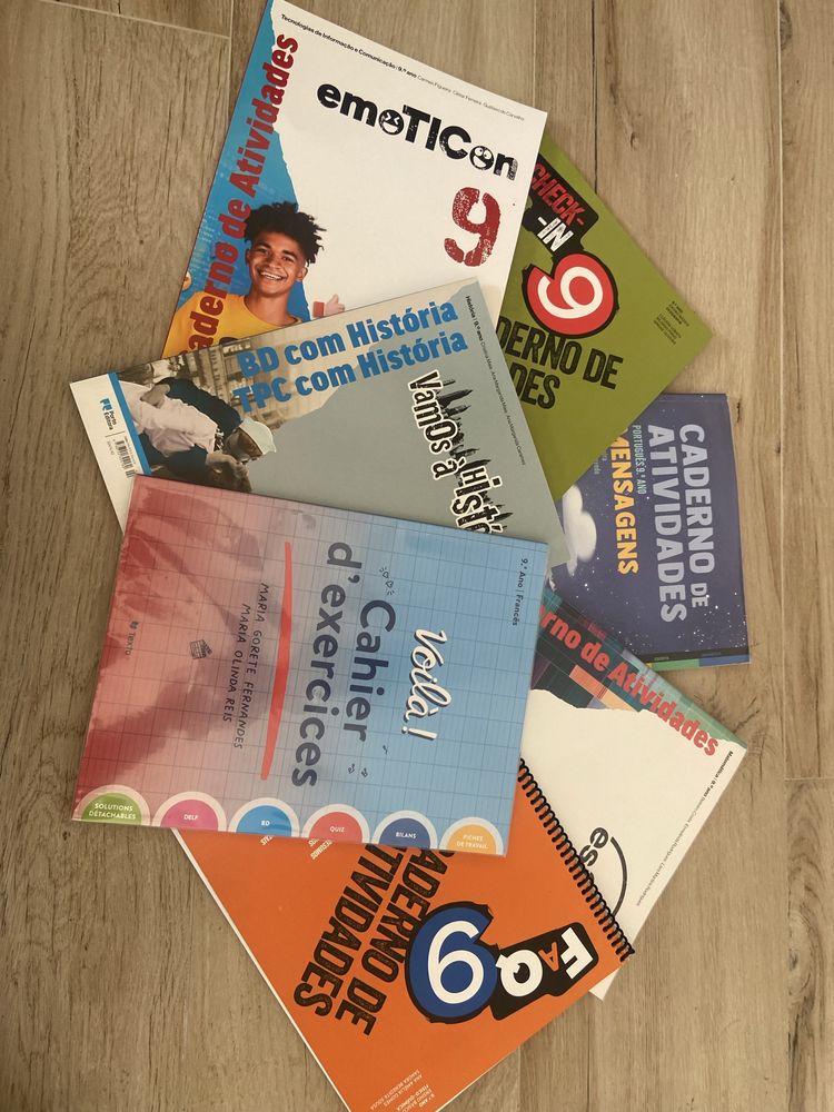 Cadernos de atividades 7.º,8.º,9.º
