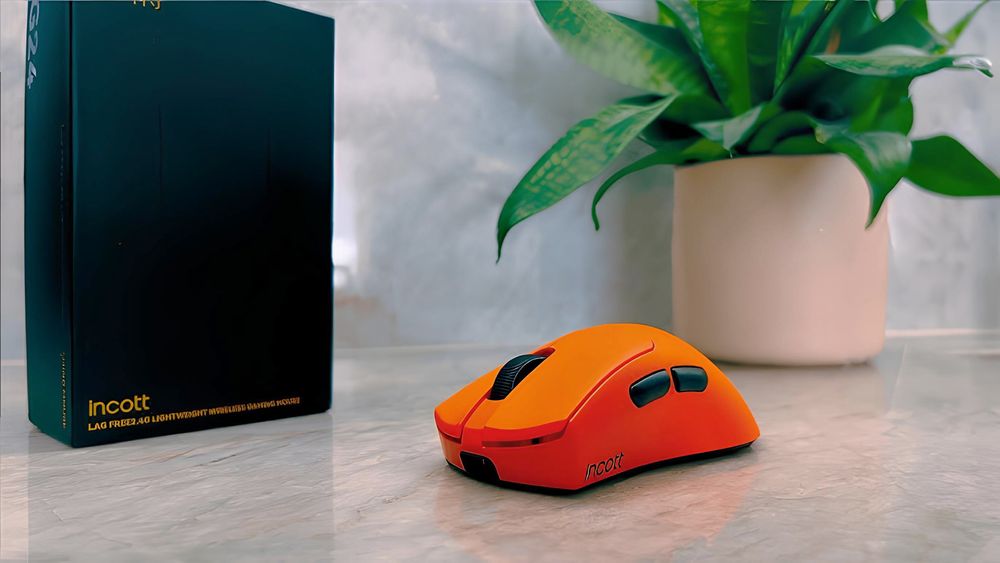 Беспроводная игровая 8К мышка Incott g24 Pro. PAW3950, Nordic 52840