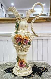 Porcelanowy Włoski wazon Capodimonte , Włoska Porcelana Kalisz