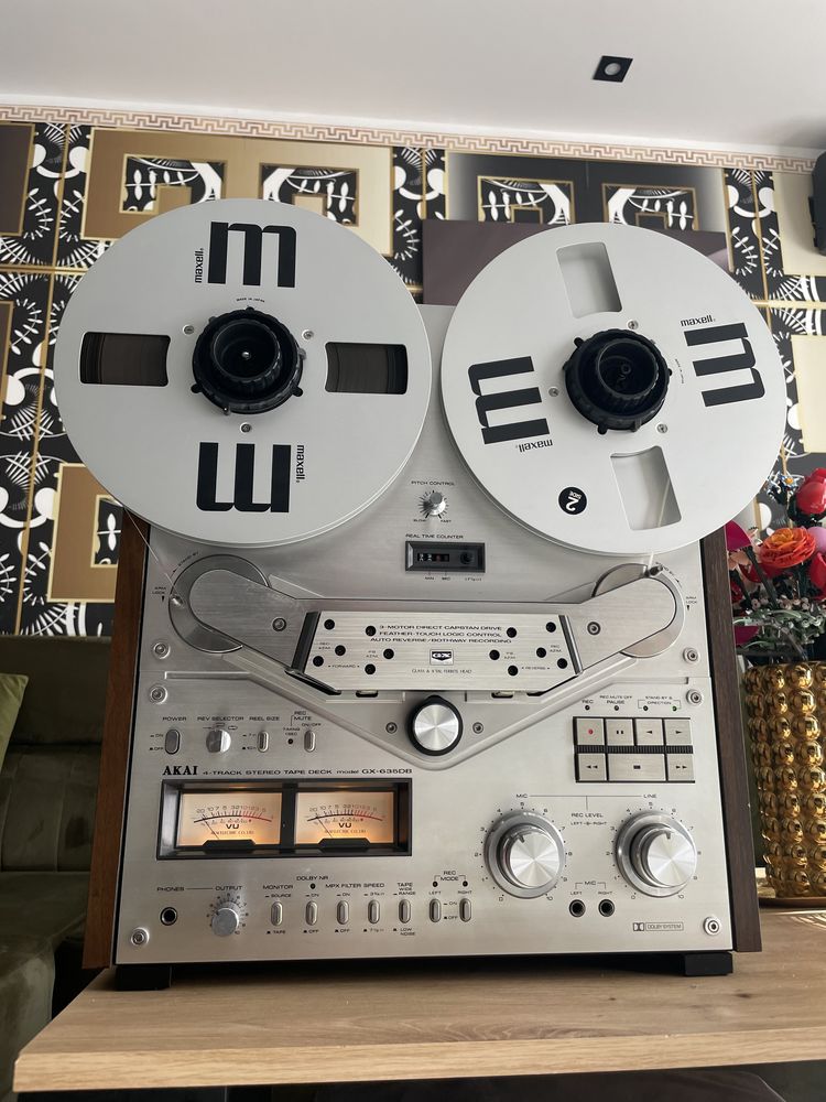Magnetofon Szpulowy Akai GX-635DB/Komplet/Prywatna Kolekcja*Nowa Sól*