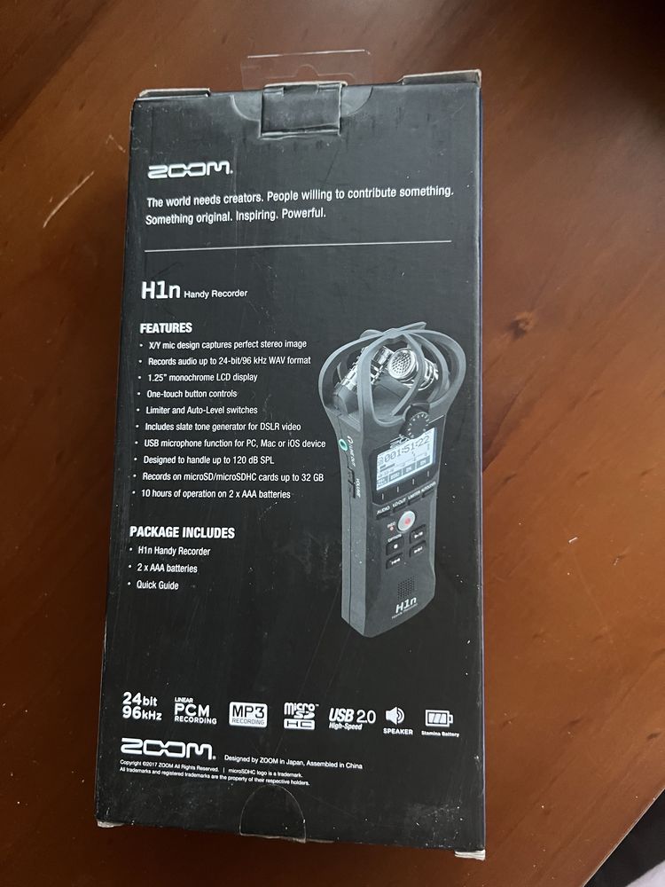 Zoom H1n com acessórios