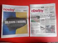 Nowiny, 25-27 lutego 2022 i 22 września 2022, gazeta codzienna