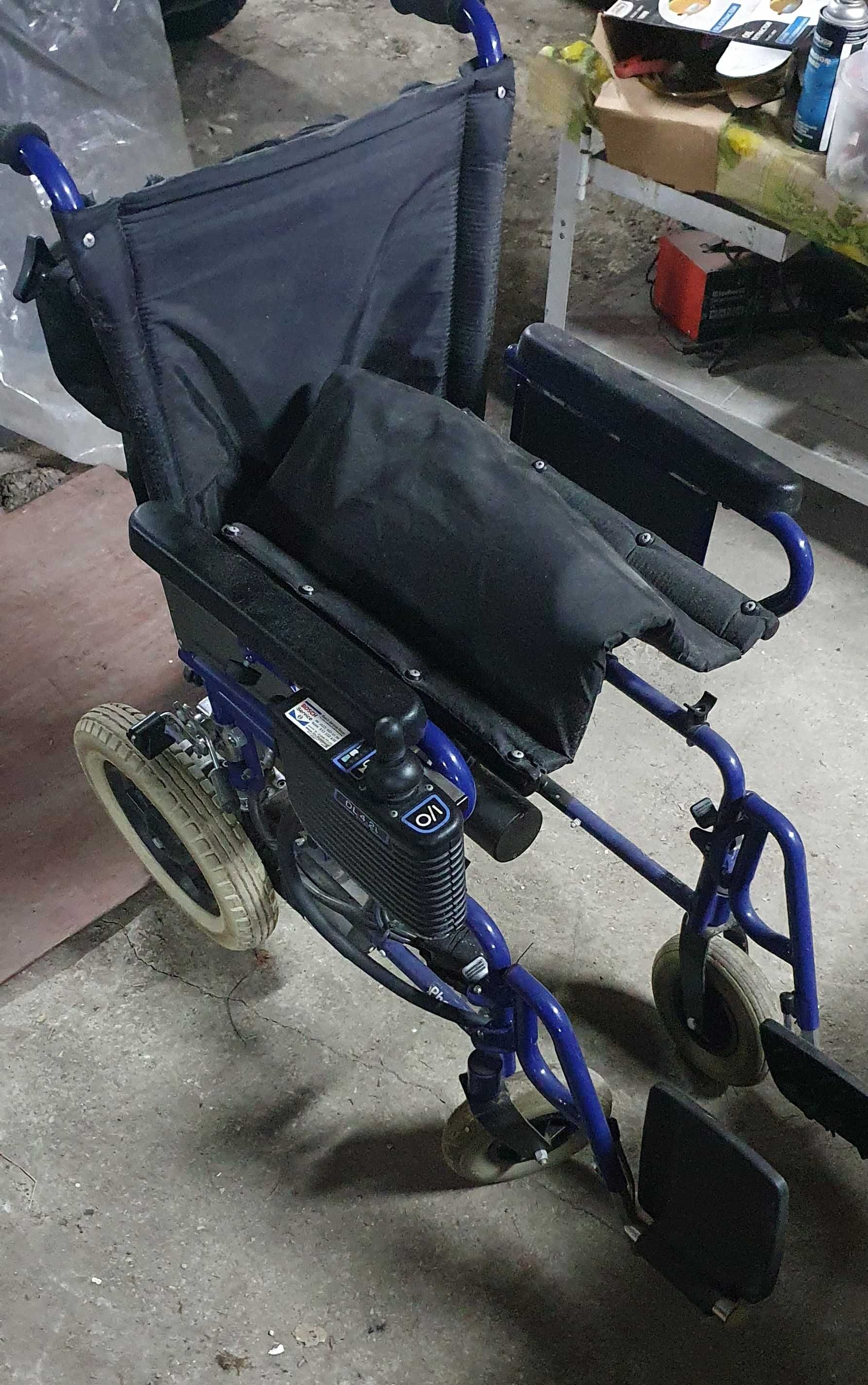 wózek inwalidzki elektryczny, lekki, składany, 2x35ah, ładowarka