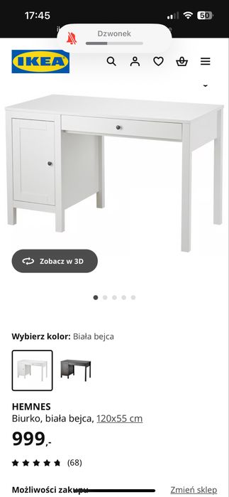 Biurko IKEA Hemnes