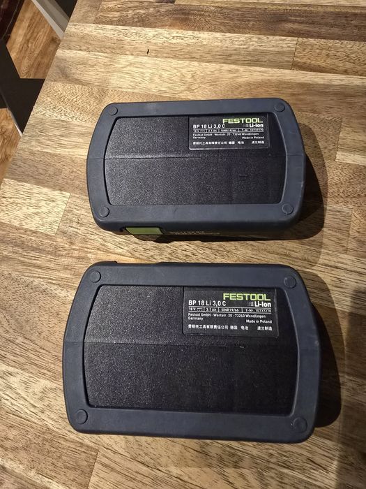 Akumulator festool 18v 3.0 ah dwie sztuki