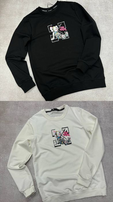 РАСПРОДАЖА -40% Мужской свитшот OFF White черный/белый Кофта осень топ
