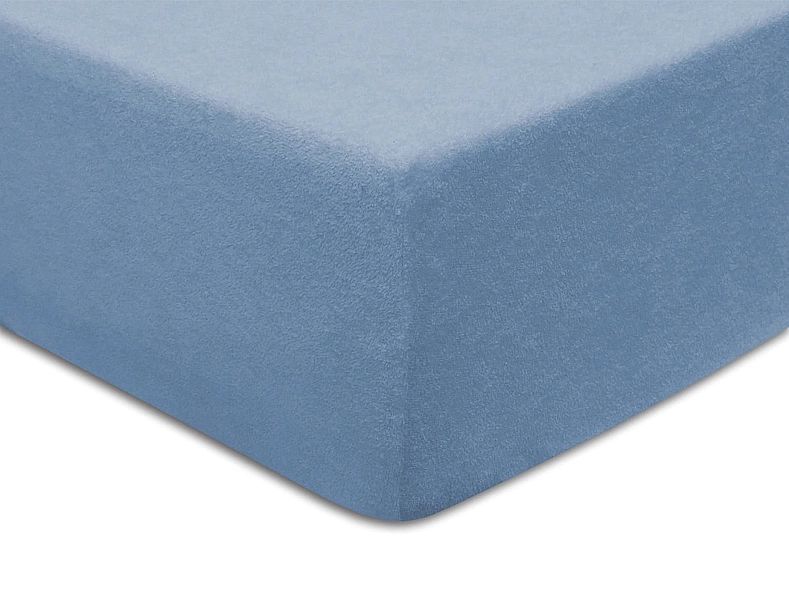 Prześcieradło frotte z gumką 140x200 kolor Niebieski