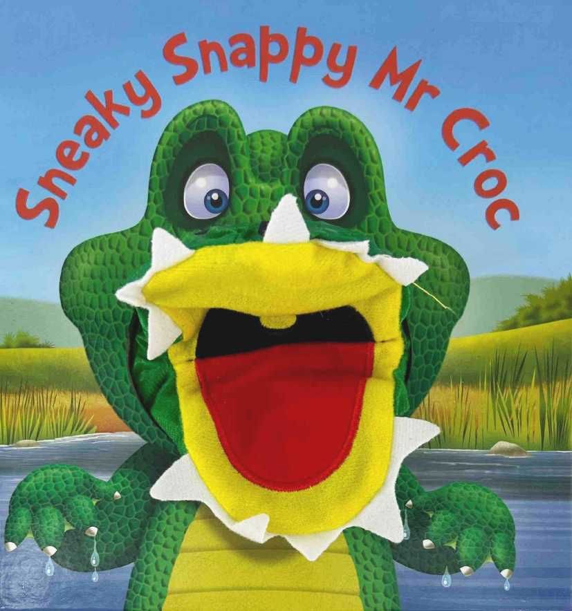 Sneaky Snappy Mr Croc Puppet Books kartonowa z pacynką po angielsku