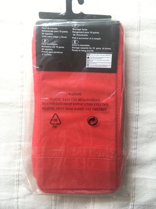 Sapateira Tecido Vermelho Nova