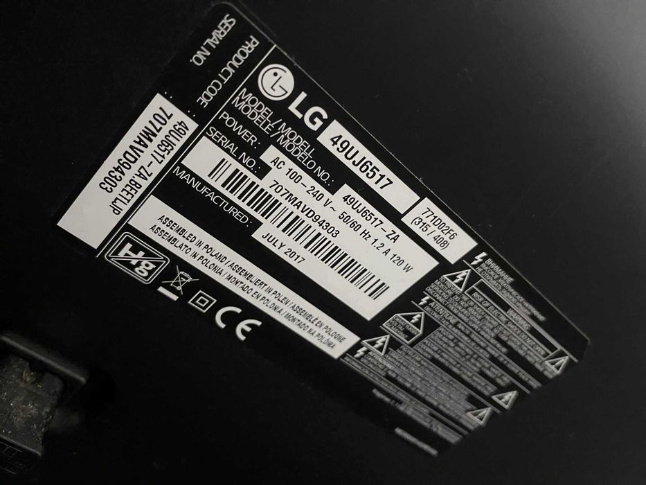 #LG49UJ6617 49 cali sprawny kilka lat#