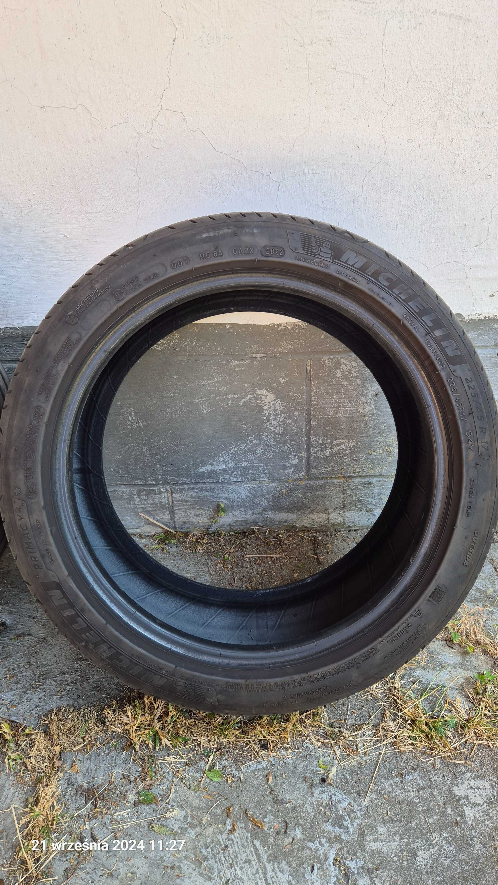 Opony letnie 225/45/17 Michelin PRIMACY 4 2022r