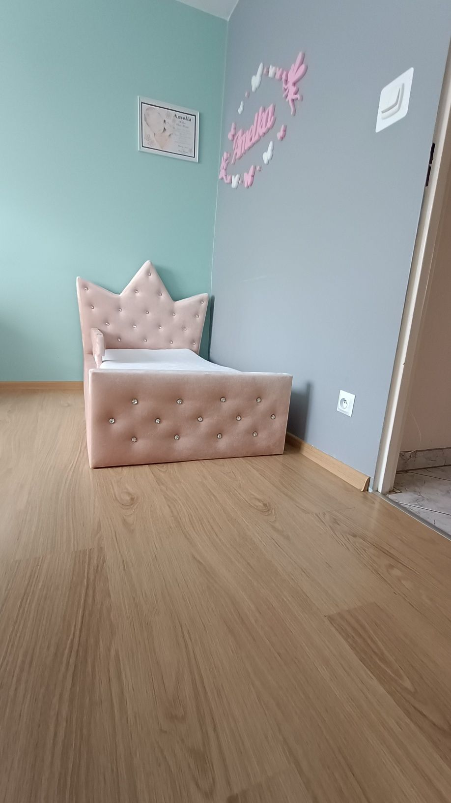 Łóżeczko łóżko dla małej dziewczynki korona