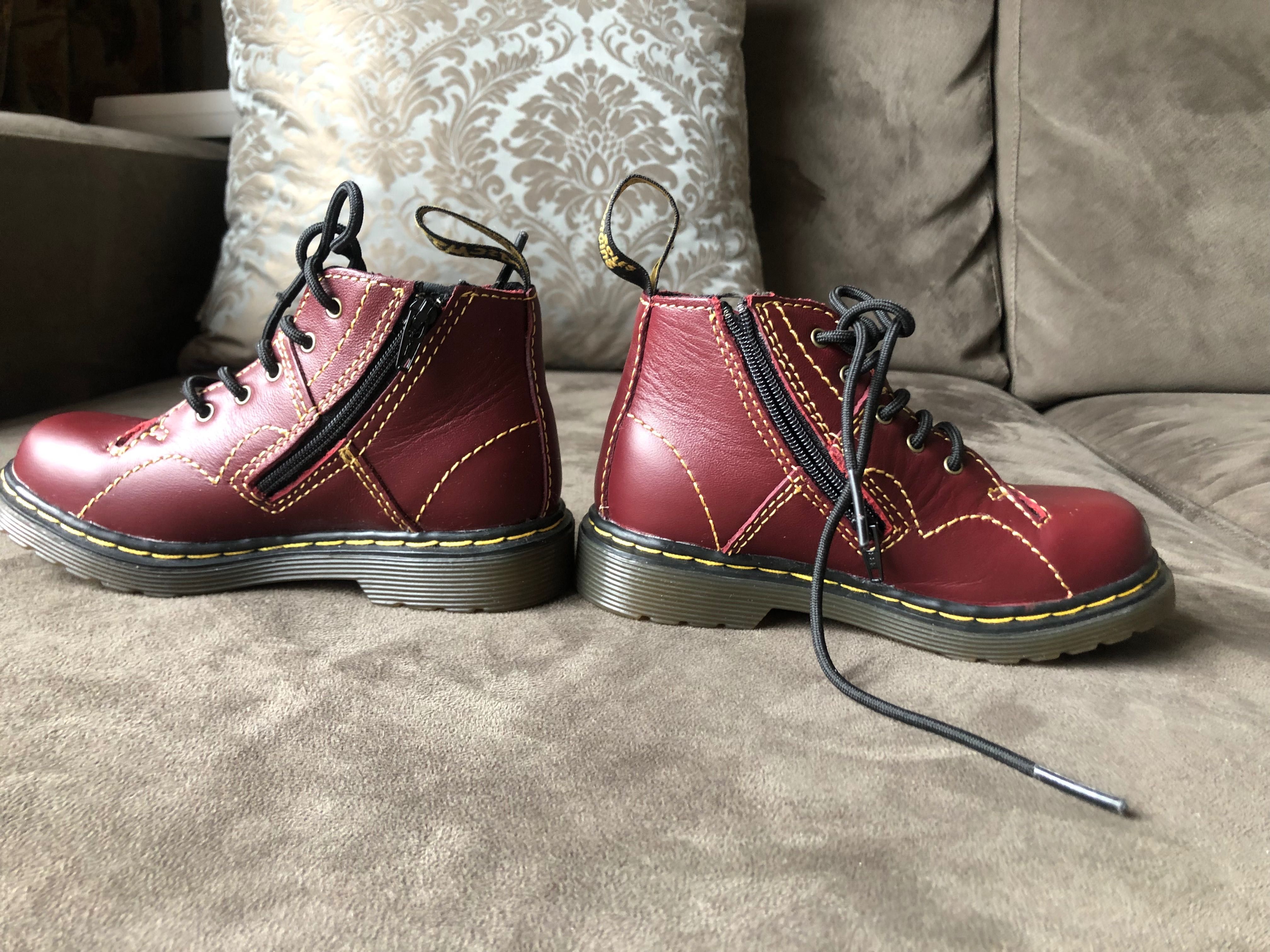 Skórzane botki dla malucha nowe rozm.26 dr Martens