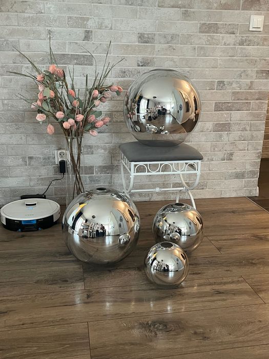 Lampa wisząca AZZARDO Silver Ball 4 – nowa, srebrna, designerska