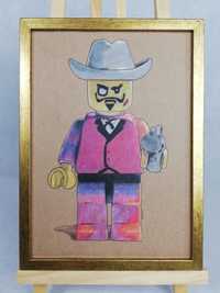 Lego Western minifigurka ludzik Kowboj rysunek grafika