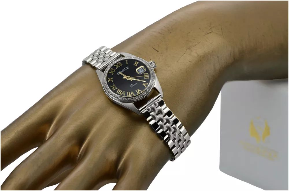 Zegarek damski z białego złota 14k z Brylantami lwd078wdbc&lbw008w P