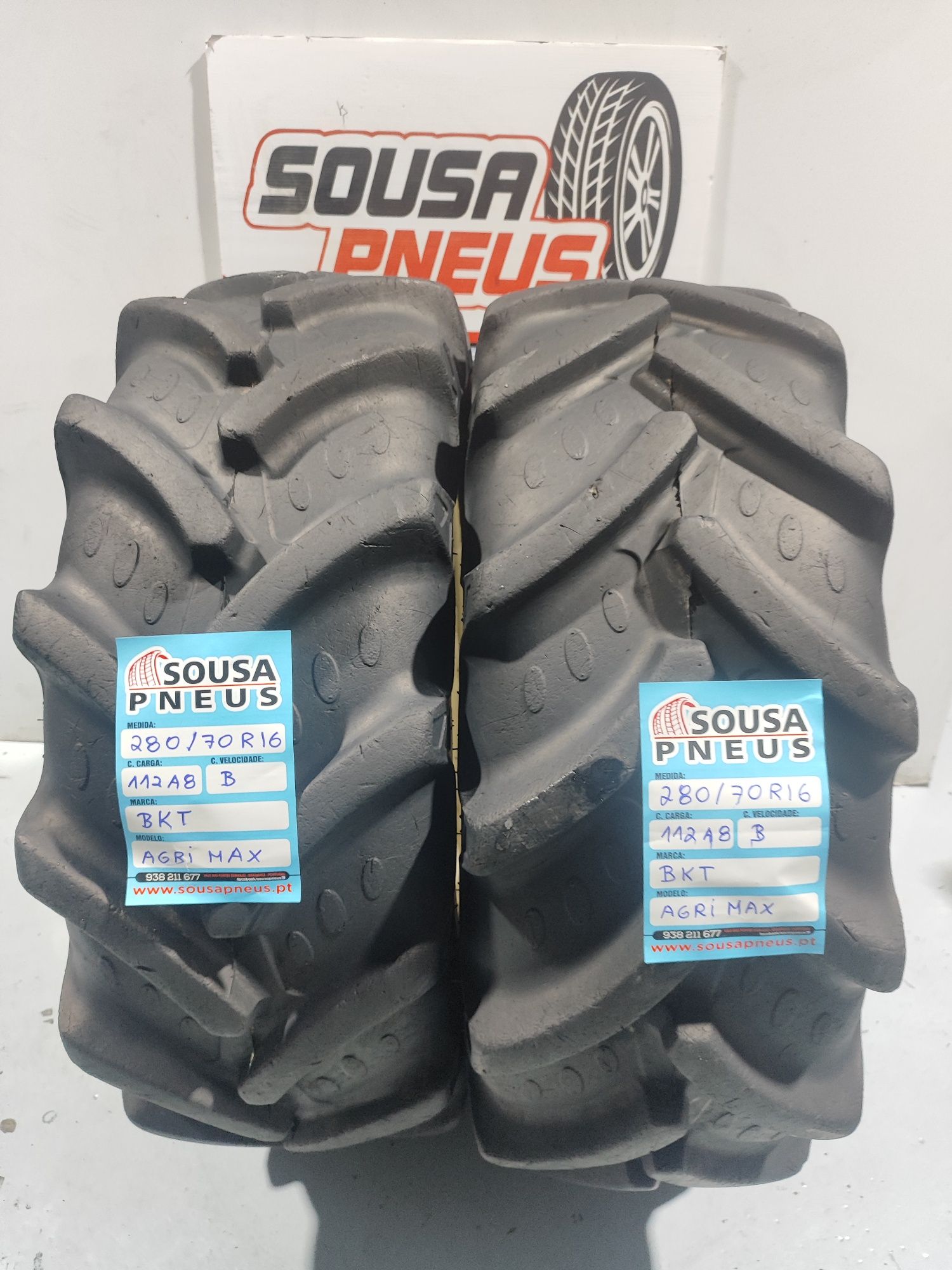 2 pneus como novos bkt 280-70R16 Agrimax - Oferta da entrega