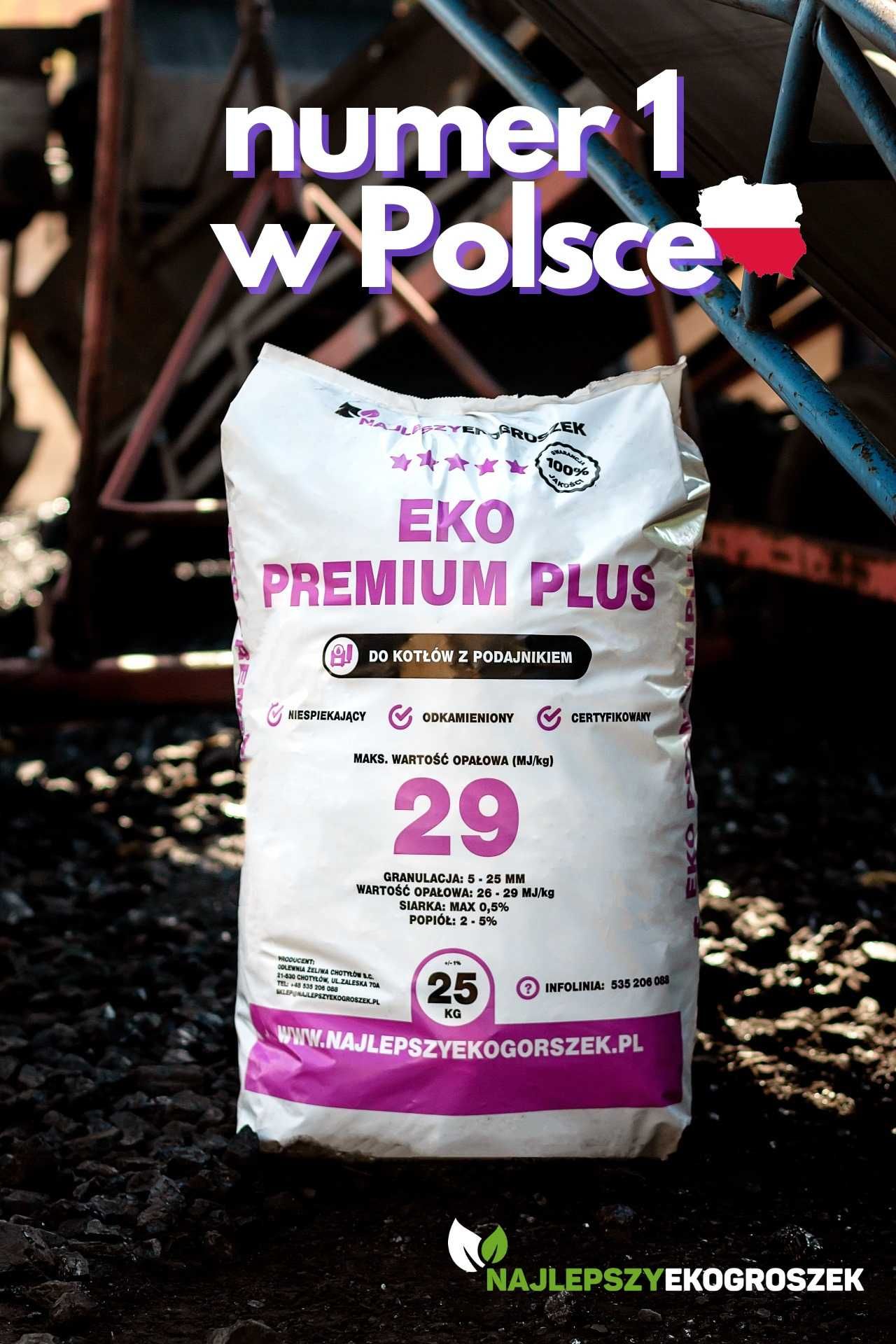 EKOGROSZEK Premium Plus Najmocniejszy 29 MJ/kg suchy i błyszczący