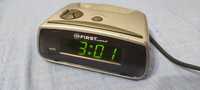 Zegar elektroniczny z budzikiem 24h - zielony LCD -