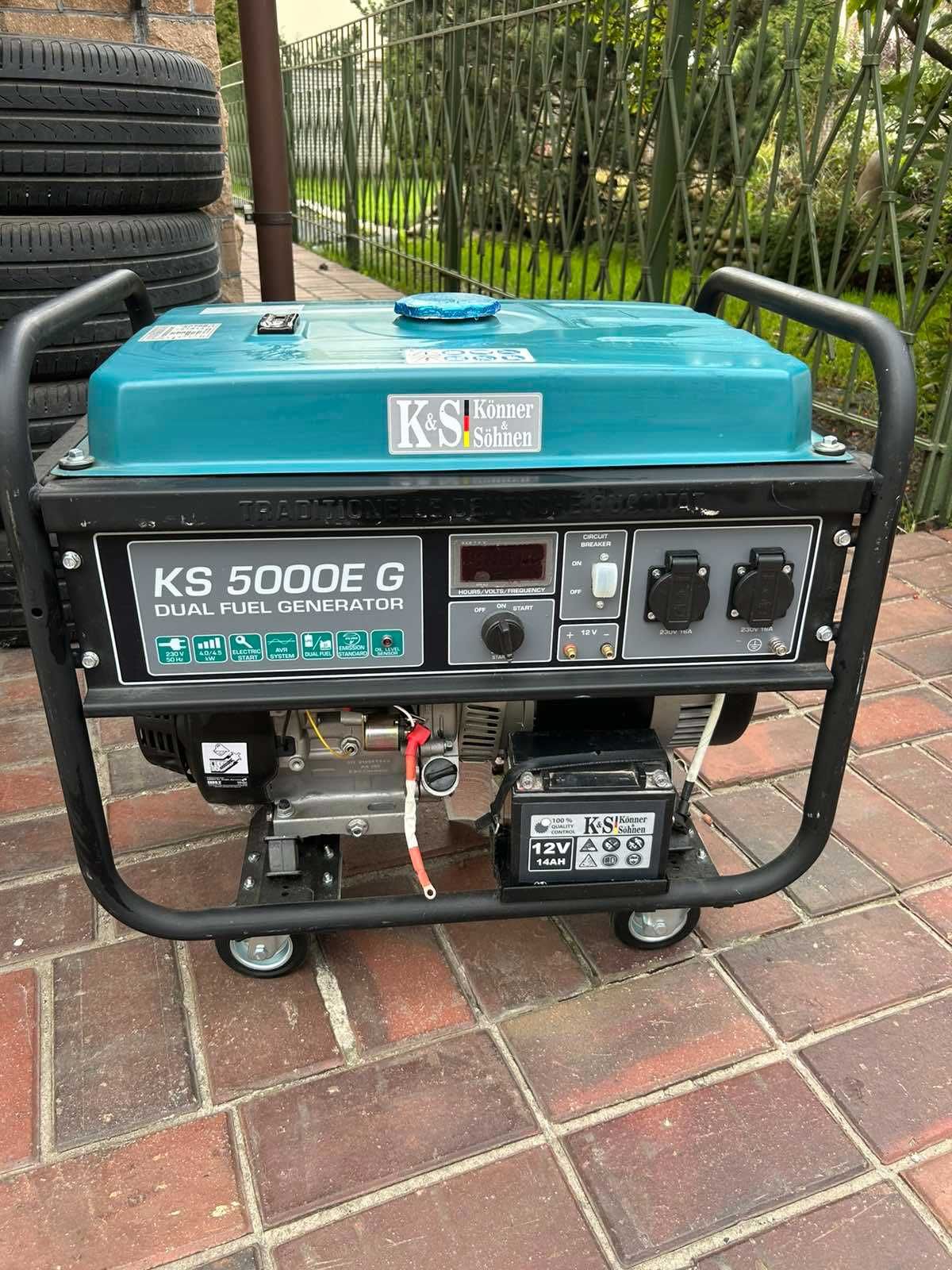Генератор бензиновий Konner&Sohnen KS 5000E G, 230В, 4,5кВт
