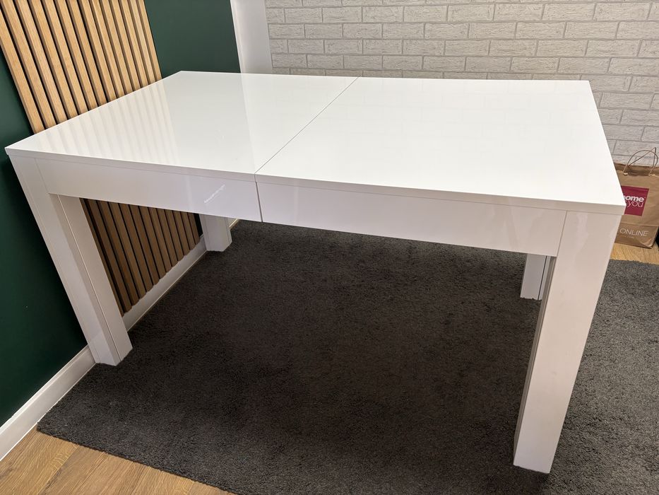 Stół jadalniany rozkladany biały 140-260 x 80